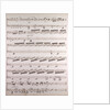 Handwritten sheet music by Anonymous