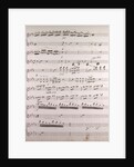 Handwritten sheet music by Anonymous