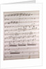 Handwritten sheet music by Anonymous