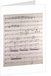 Handwritten sheet music by Anonymous