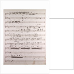Handwritten sheet music by Anonymous