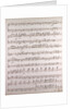 Handwritten sheet music by Anonymous