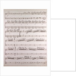 Handwritten sheet music by Anonymous