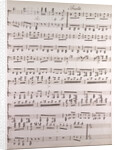 Handwritten sheet music, presto by Anonymous