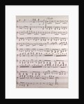 Handwritten sheet music, presto by Anonymous