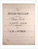 Six pieces faciles pour le Piano Forte a quatre main composed by C.M. de Weber, handwritten sheet music by Anonymous