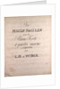 Six pieces faciles pour le Piano Forte a quatre main composed by C.M. de Weber, handwritten sheet music by Anonymous
