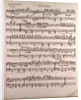 Handwritten sheet music, menuetto presto, amoroso, andante by Anonymous