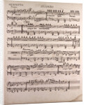 Handwritten sheet music, menuetto presto, amoroso, andante by Anonymous