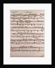 Handwritten sheet music, menuetto presto, amoroso, andante by Anonymous