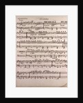 Handwritten sheet music, menuetto presto, amoroso, andante by Anonymous