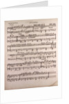 Handwritten sheet music, menuetto presto, amoroso, andante by Anonymous