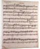 Handwritten sheet music, menuetto presto by Anonymous