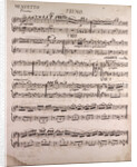 Handwritten sheet music, menuetto presto by Anonymous