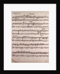 Handwritten sheet music, menuetto presto by Anonymous