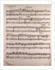 Handwritten sheet music, menuetto presto by Anonymous