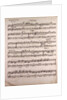 Handwritten sheet music, menuetto presto by Anonymous