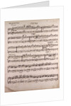 Handwritten sheet music, menuetto presto by Anonymous