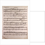 Handwritten sheet music, menuetto presto by Anonymous