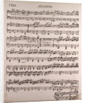Handwritten sheet music, trio secondo by Anonymous