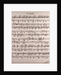 Handwritten sheet music by Anonymous