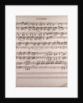 Handwritten sheet music by Anonymous