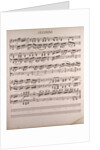 Handwritten sheet music by Anonymous