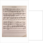 Handwritten sheet music by Anonymous