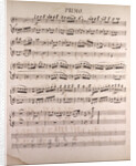 Handwritten sheet music by Anonymous