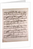 Handwritten sheet music by Anonymous