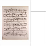 Handwritten sheet music by Anonymous