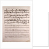 Handwritten sheet music by Anonymous
