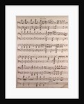 Handwritten sheet music by Anonymous