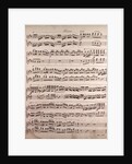 Handwritten sheet music by Anonymous