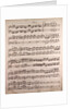 Handwritten sheet music by Anonymous