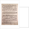Handwritten sheet music by Anonymous