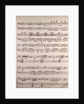 Handwritten sheet music by Anonymous