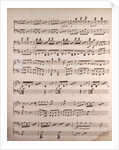 Handwritten sheet music by Anonymous
