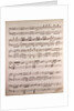 Handwritten sheet music by Anonymous
