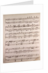 Handwritten sheet music by Anonymous