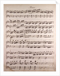 Handwritten sheet music by Anonymous