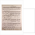 Handwritten sheet music by Anonymous