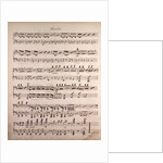 Handwritten sheet music by Anonymous