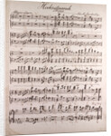 Handwritten sheet music, Hochzeitmarsch, allegro vivace by Anonymous