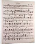 Handwritten sheet music by Anonymous