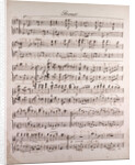 Handwritten sheet music by Anonymous
