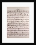 Handwritten sheet music by Anonymous