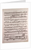 Handwritten sheet music by Anonymous