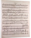 Handwritten sheet music by Anonymous