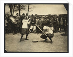 New York female Giants - Miss McCullum catcher and Miss Ryan at bat, USA by Anonymous